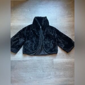 WD NY Faux Fur Cropped Bolero Jacket size S